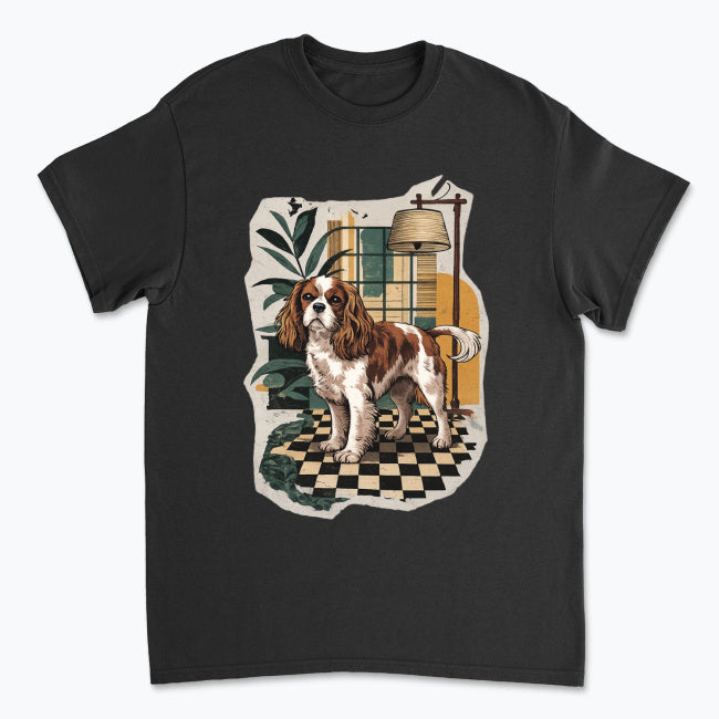 Koszulka Cavalier King Charles Spaniel – Art Deco Interior
