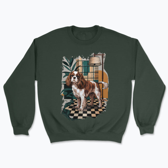 Bluza Cavalier Vintage Interior – Cavalier King Charles Spaniel