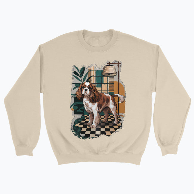 Bluza Cavalier Vintage Interior – Cavalier King Charles Spaniel