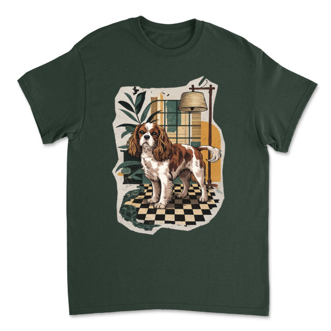 Koszulka Cavalier King Charles Spaniel – Art Deco Interior