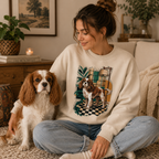 Bluza Cavalier Vintage Interior – Cavalier King Charles Spaniel