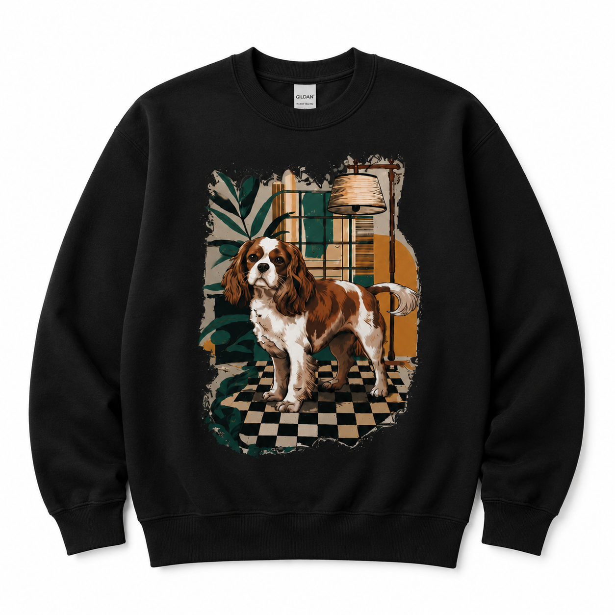 Bluza Cavalier Vintage Interior – Cavalier King Charles Spaniel