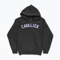 Minimalistyczna bluza z kapturem z napisem Cavalier w stylu college. Idealna dla właścicieli Cavalier King Charles Spanieli i miłośników psów.