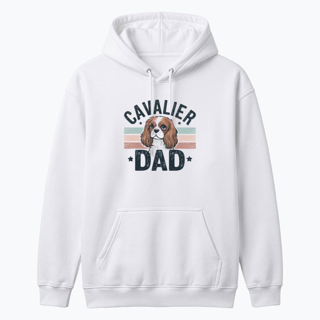 Wygodna bluza z kapturem dla właścicieli Cavalier King Charles Spanieli. Idealny prezent dla każdego Cavalier Dad i miłośnika psów.
