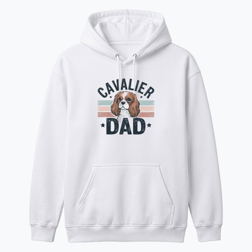 Wygodna bluza z kapturem dla właścicieli Cavalier King Charles Spanieli. Idealny prezent dla każdego Cavalier Dad i miłośnika psów.