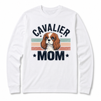 Stylowa koszulka z długim rękawem dla właścicielek Cavalier King Charles Spaniela. Idealna dla każdej Cavalier Mom i miłośniczki psów.