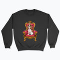 Stylowa bluza z Cavalier King Charles Spanielem siedzącym na królewskim tronie. Idealny prezent dla właścicieli Cavalierów i miłośników psów.