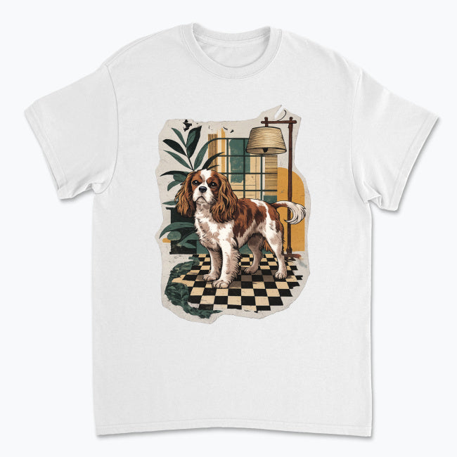 Koszulka Cavalier King Charles Spaniel – Art Deco Interior