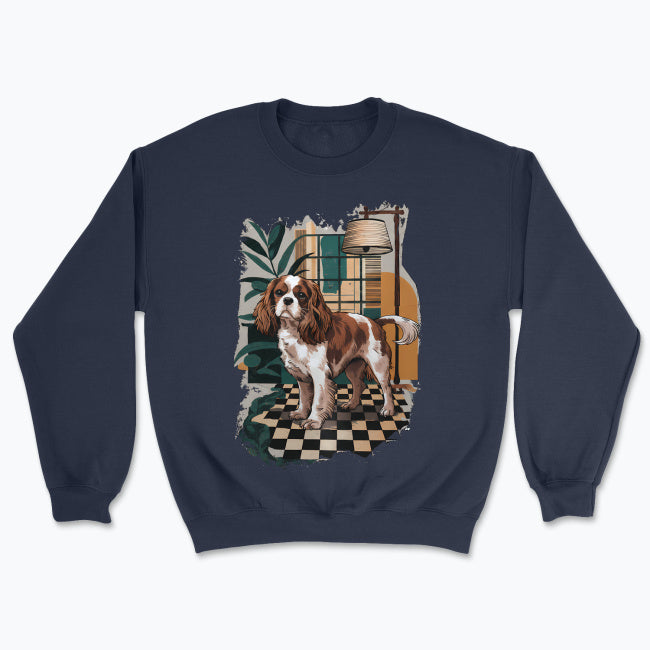 Bluza Cavalier Vintage Interior – Cavalier King Charles Spaniel