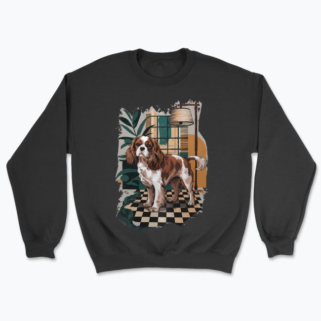Bluza Cavalier Vintage Interior – Cavalier King Charles Spaniel